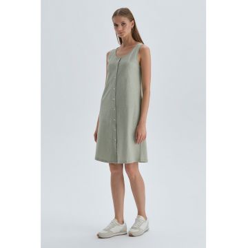 Rochie de bumbac cu decolteu rotund Rochie de bumbac cu decolteu rotund