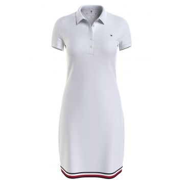 Rochie polo de bumbac organic cu fenta cu nasturi