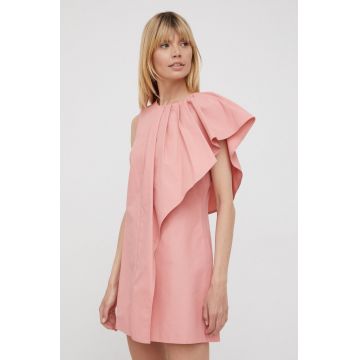 Sisley rochie culoarea roz, mini, drept