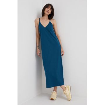 G-Star Raw rochie din bumbac culoarea turcoaz, maxi, mulata