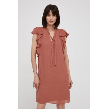Pennyblack rochie culoarea maro, mini, drept