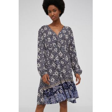 Answear Lab rochie culoarea albastru marin, mini, evazati