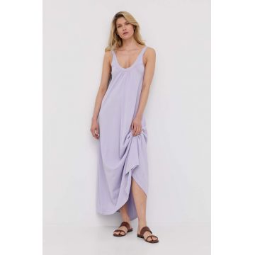 Liviana Conti rochie culoarea violet, maxi, drept