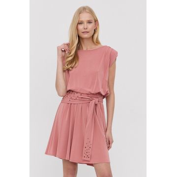 MAX&Co. rochie culoarea roz, mini, evazati