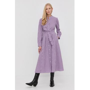 MAX&Co. rochie culoarea violet, midi, evazati