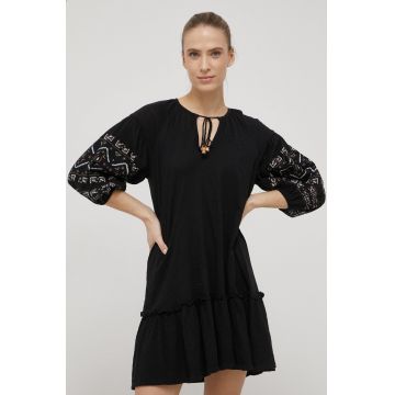 women'secret rochie de plaja culoarea negru women'secret rochie de plaja culoarea negru