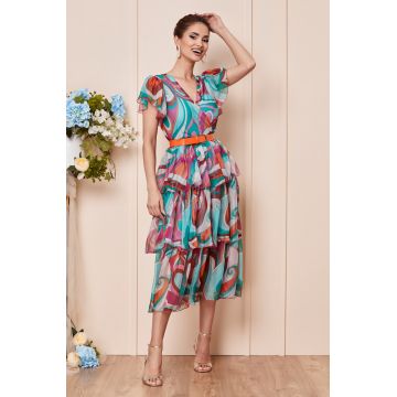 Rochie Ariella Roz Multi