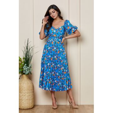 Rochie Ylda Albastru Floral