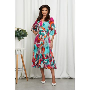 Rochie Zenaida Roz Multi