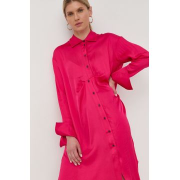 Birgitte Herskind rochie culoarea roz, midi, oversize