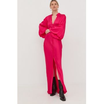 Herskind rochie culoarea violet, maxi, mulata