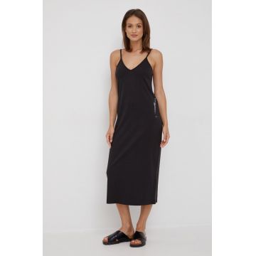 G-Star Raw rochie din bumbac culoarea negru, maxi, mulata