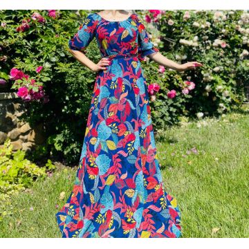 Rochie eleganta cu motive florale Florinela 7