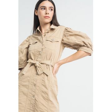 Rochie mini dreapta cu maneci bufante Rochie mini dreapta cu maneci bufante