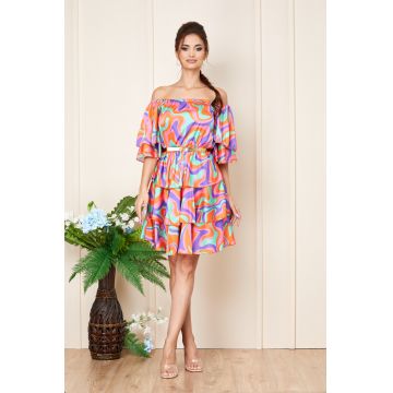 Rochie Moanna Orange Verde Multi