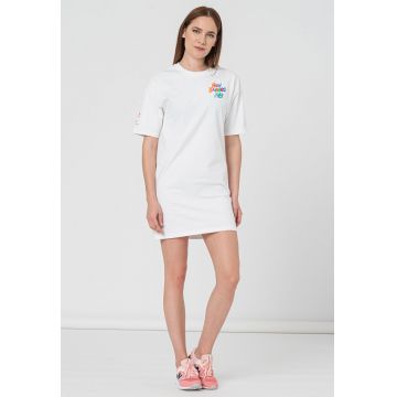 Rochie-tricou cu imprimeu pe partea din spate