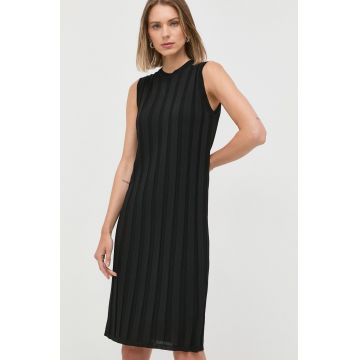 Max Mara Leisure rochie culoarea negru, mini, mulata