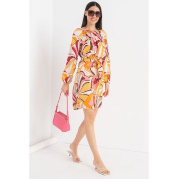 Rochie mini cu model abstract