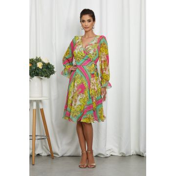 Rochie Simine Galben Multi