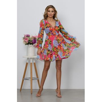 Rochie Simine Roz Multicolora