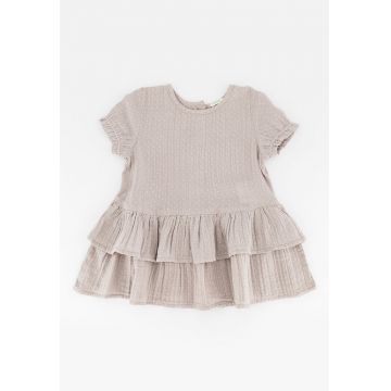 Rochie de bumbac cu terminatie stratificata