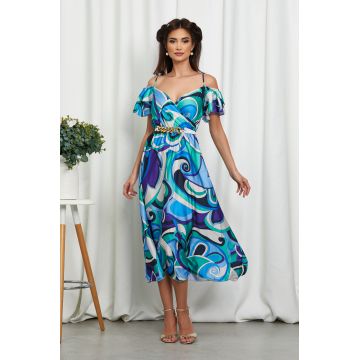 Rochie Ignis Albastra Multicolora