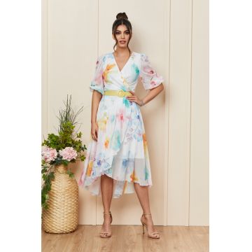 Rochie Linda Multi Alb Floral