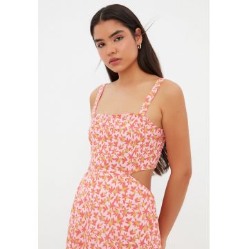 Rochie midi cu imprimeu floral