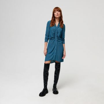 Sinsay - Rochie cămașă mini - Verde