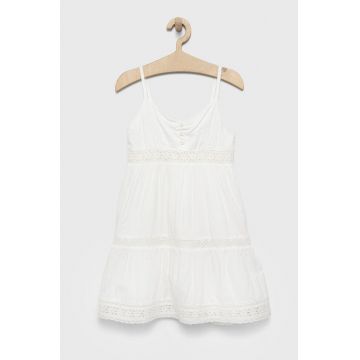 GAP rochie fete culoarea alb, mini, evazati