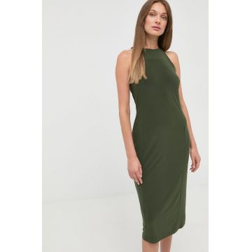 Max Mara Leisure rochie culoarea verde, midi, mulata