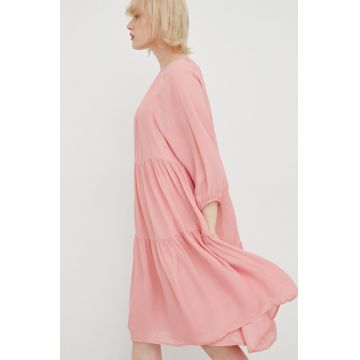 Drykorn rochie culoarea roz, mini, evazati