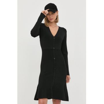 Karl Lagerfeld rochie culoarea negru, mini, drept