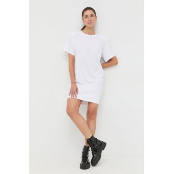 Notes du Nord rochie din bumbac culoarea alb, mini, drept