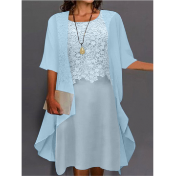 ROCHIE ELEGANTA OURANIE albastru deschis ROCHIE ELEGANTA OURANIE albastru deschis