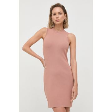 Victoria Beckham rochie culoarea roz, mini, mulata