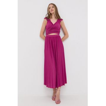 MAX&Co. rochie culoarea violet, maxi, evazati