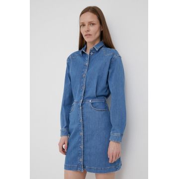 Pepe Jeans rochie jeans Jane mini, drept