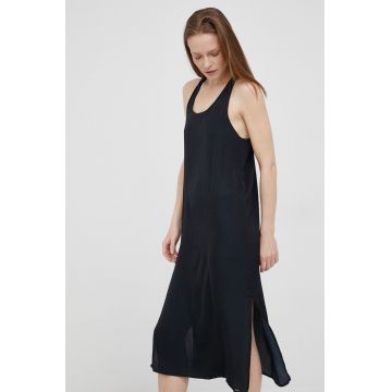 Pepe Jeans rochie Peyton culoarea negru, midi, drept