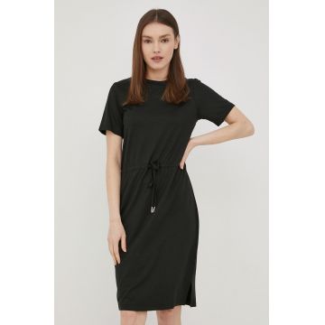 Superdry rochie culoarea negru, mini, drept