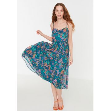 Rochie midi cu imprimeu floral