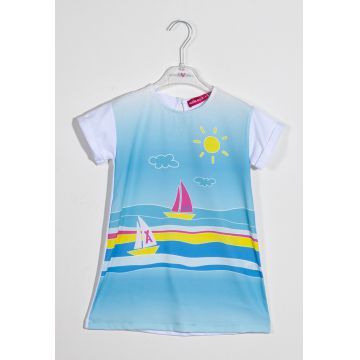 Rochie-tricou cu imprimeu