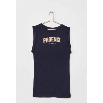 Rochie-tricou de bumbac fara maneci Rochie-tricou de bumbac fara maneci