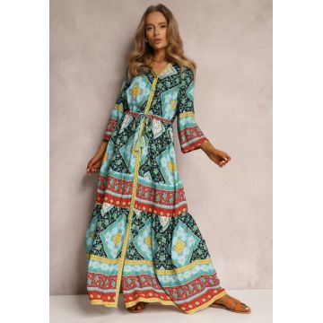 Rochie Verde cu albastru Rochie Verde cu albastru