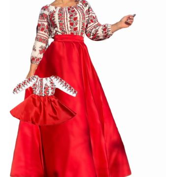 Set rochii stilizate traditional Mama si Fiica 64