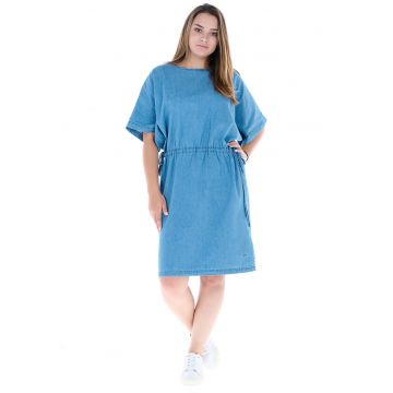 Rochie de denim cu snururi