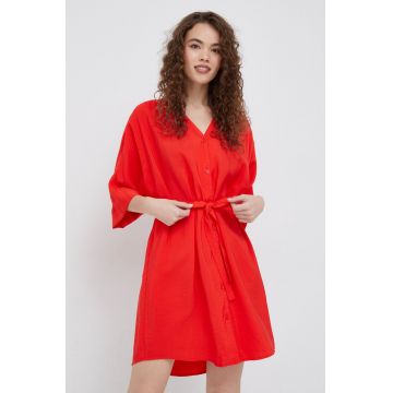 United Colors of Benetton rochie culoarea rosu, mini, drept