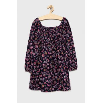 GAP rochie din bumbac pentru copii culoarea albastru marin, mini, evazati