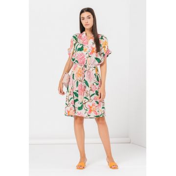 Rochie din lyocell cu model floral