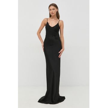 Victoria Beckham rochie culoarea negru, maxi, drept